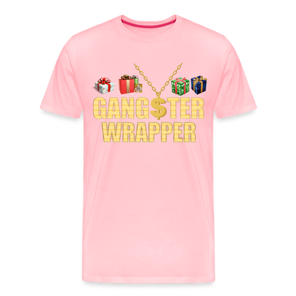 Gangster Wrapper Shirt, Gangsta Wrapper T-Shirt, Gangsta Wrapper Tshirt, Gangsta Wrapper Shirt, Funny Christmas Shirt, Wrapping Shirt - pink
