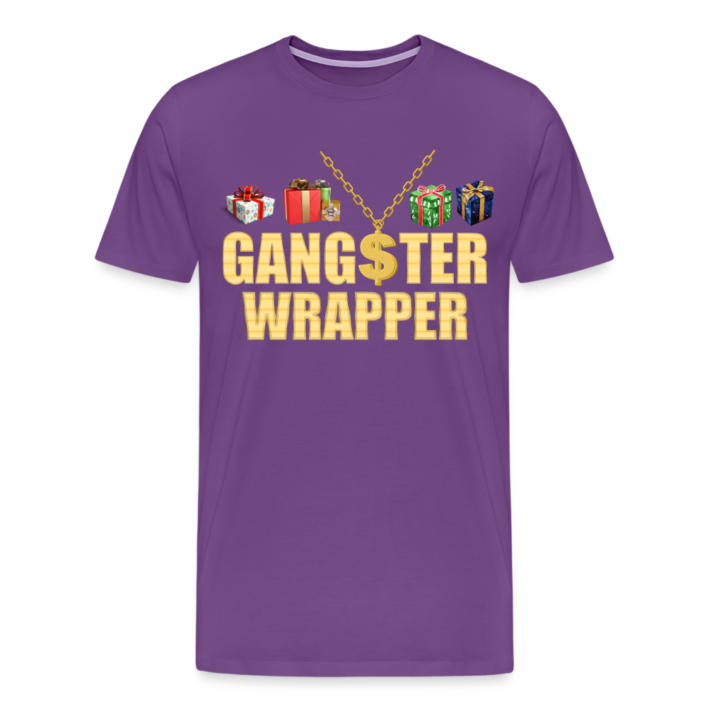 Gangster Wrapper Shirt, Gangsta Wrapper T-Shirt, Gangsta Wrapper Tshirt, Gangsta Wrapper Shirt, Funny Christmas Shirt, Wrapping Shirt - purple