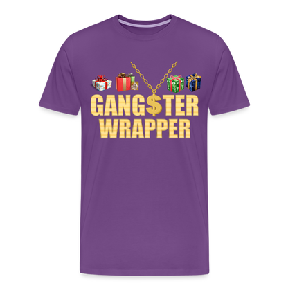 Gangster Wrapper Shirt, Gangsta Wrapper T-Shirt, Gangsta Wrapper Tshirt, Gangsta Wrapper Shirt, Funny Christmas Shirt, Wrapping Shirt - purple