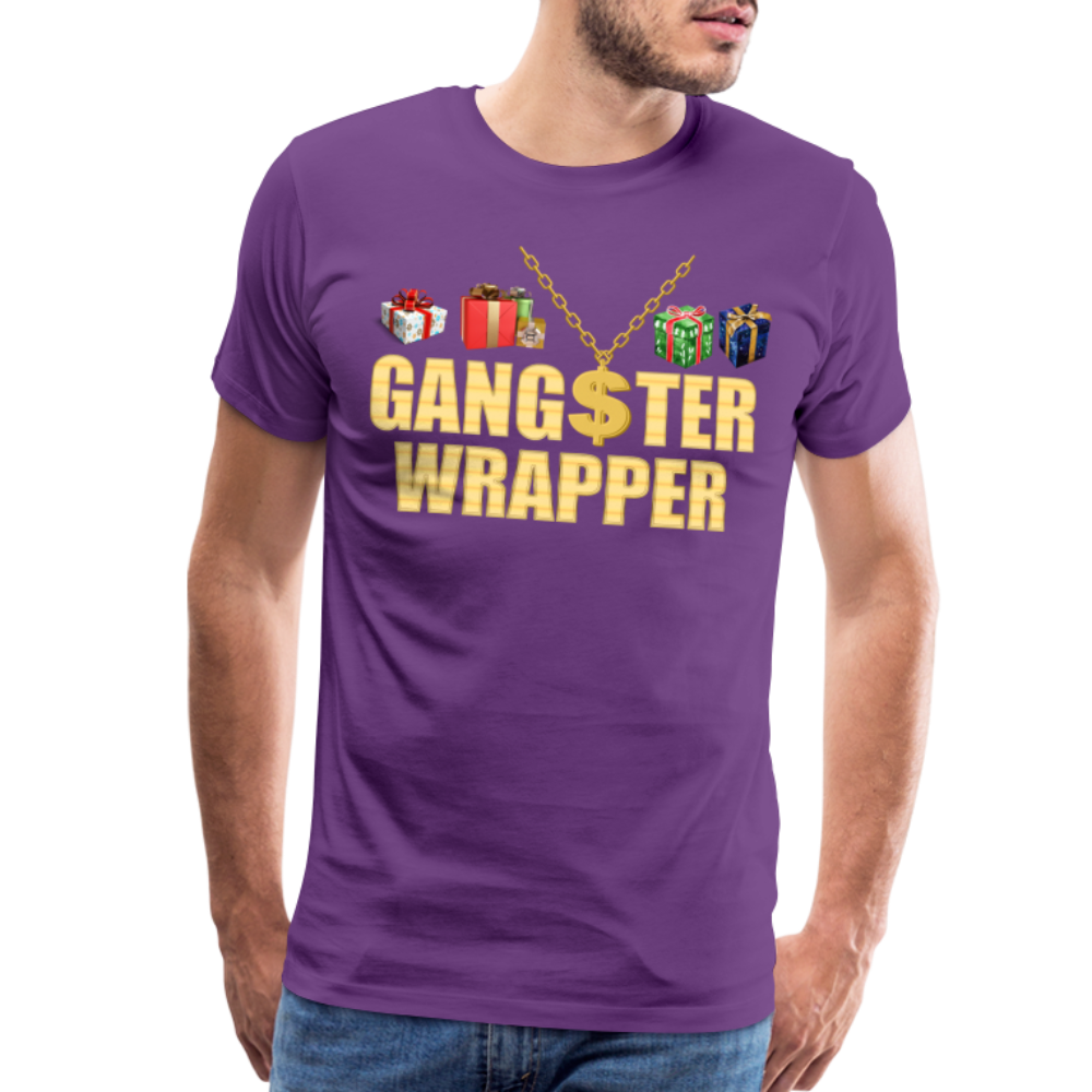 Gangster Wrapper Shirt, Gangsta Wrapper T-Shirt, Gangsta Wrapper Tshirt, Gangsta Wrapper Shirt, Funny Christmas Shirt, Wrapping Shirt - purple