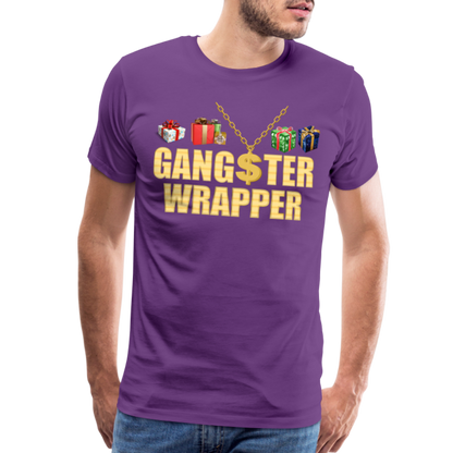 Gangster Wrapper Shirt, Gangsta Wrapper T-Shirt, Gangsta Wrapper Tshirt, Gangsta Wrapper Shirt, Funny Christmas Shirt, Wrapping Shirt - purple