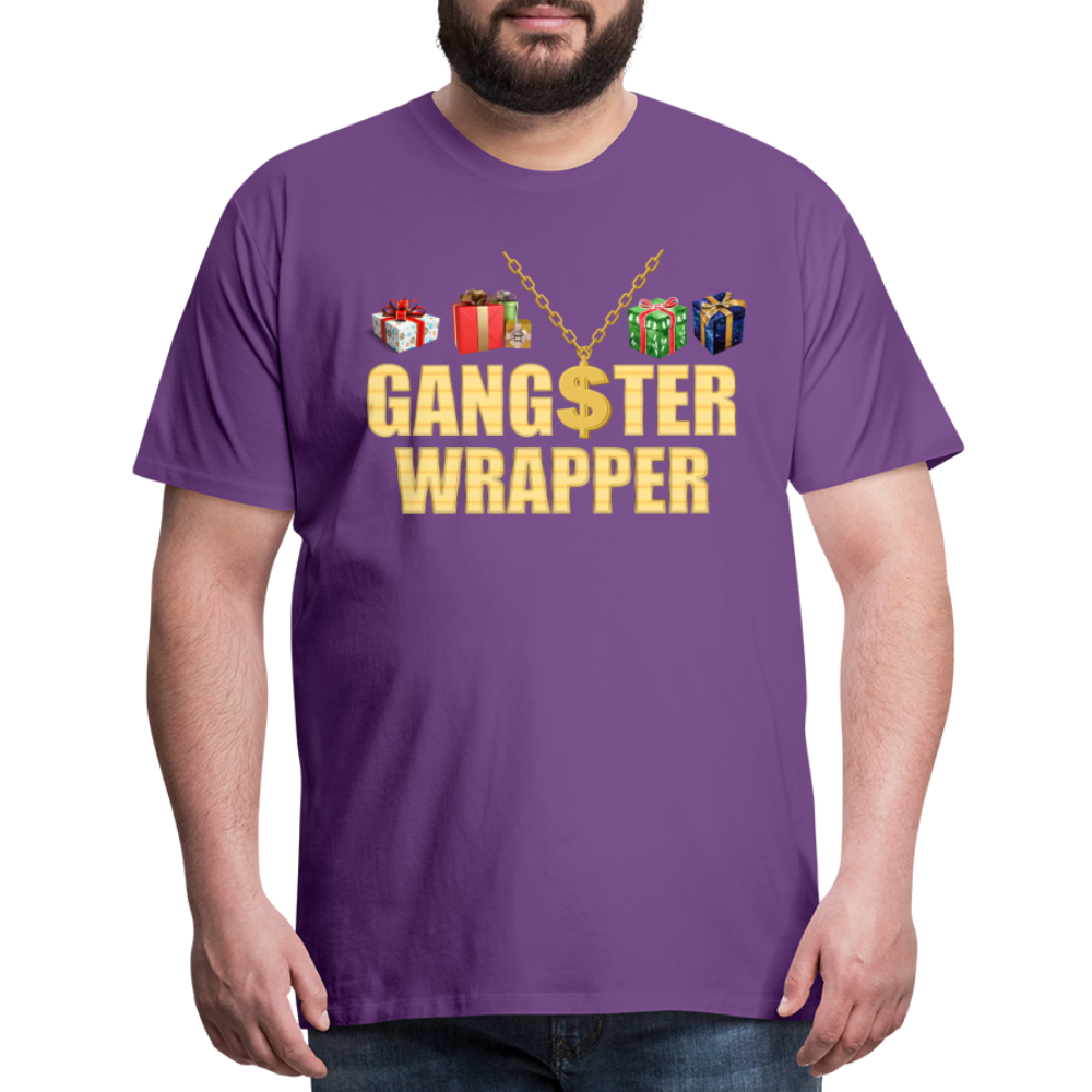 Gangster Wrapper Shirt, Gangsta Wrapper T-Shirt, Gangsta Wrapper Tshirt, Gangsta Wrapper Shirt, Funny Christmas Shirt, Wrapping Shirt - purple