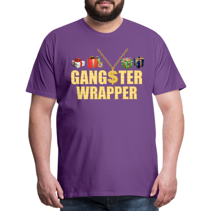 Gangster Wrapper Shirt, Gangsta Wrapper T-Shirt, Gangsta Wrapper Tshirt, Gangsta Wrapper Shirt, Funny Christmas Shirt, Wrapping Shirt - purple