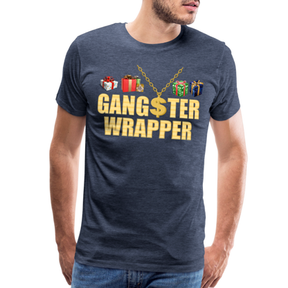 Gangster Wrapper Shirt, Gangsta Wrapper T-Shirt, Gangsta Wrapper Tshirt, Gangsta Wrapper Shirt, Funny Christmas Shirt, Wrapping Shirt - heather blue