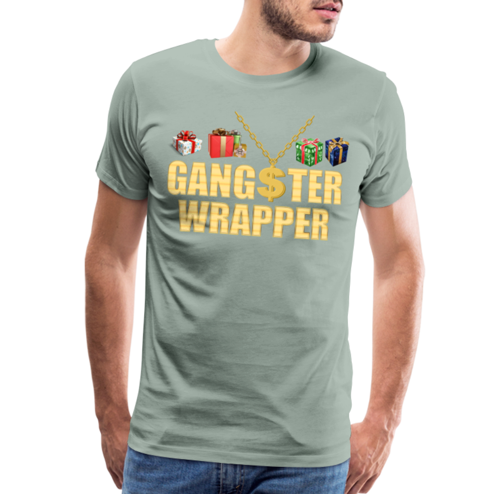 Gangster Wrapper Shirt, Gangsta Wrapper T-Shirt, Gangsta Wrapper Tshirt, Gangsta Wrapper Shirt, Funny Christmas Shirt, Wrapping Shirt - steel green