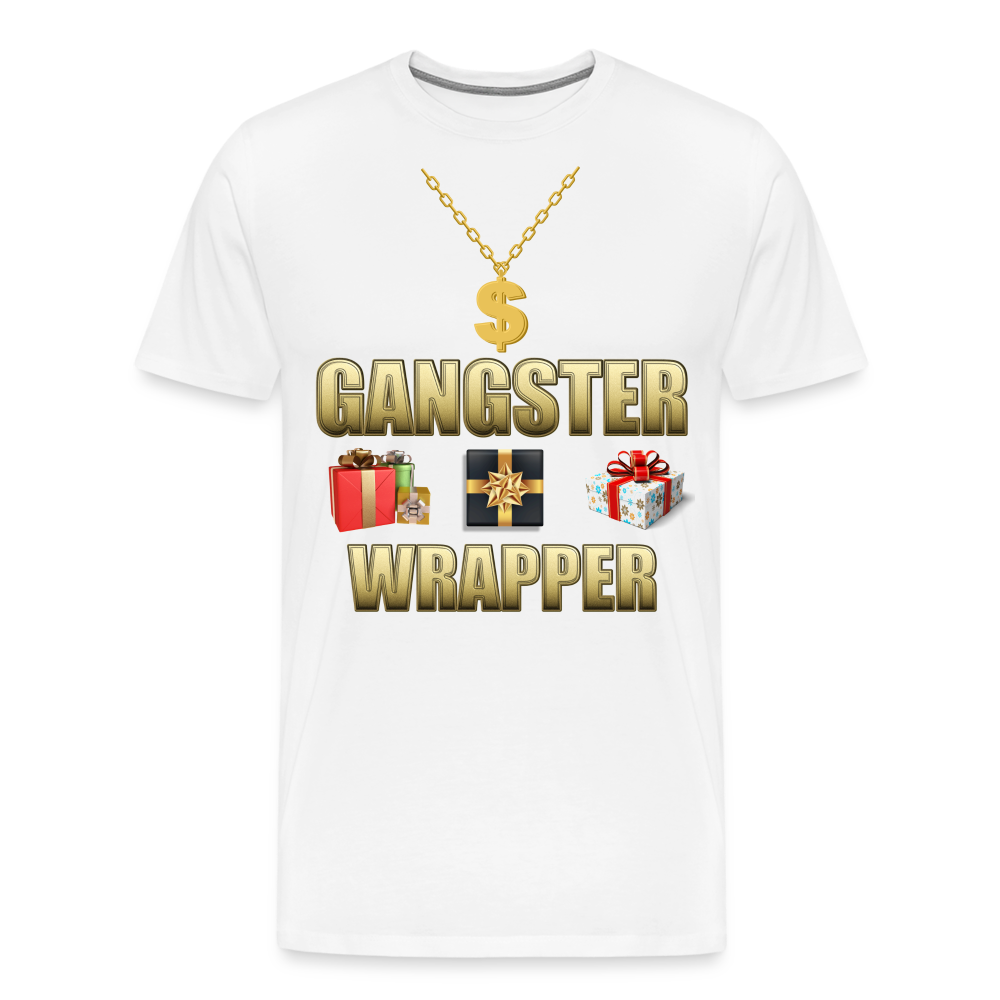 Funny Christmas Shirt, Gangster Wrapper Shirt, Gangsta Wrapper T-Shirt, Gangsta Wrapper Tshirt, Gangsta Wrapper Shirt, Funny Christmas Shirt, Wrapping Shirt - white