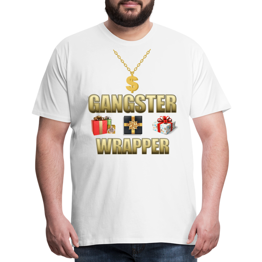 Funny Christmas Shirt, Gangster Wrapper Shirt, Gangsta Wrapper T-Shirt, Gangsta Wrapper Tshirt, Gangsta Wrapper Shirt, Funny Christmas Shirt, Wrapping Shirt - white