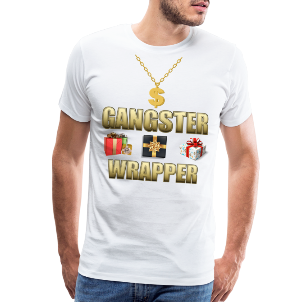 Funny Christmas Shirt, Gangster Wrapper Shirt, Gangsta Wrapper T-Shirt, Gangsta Wrapper Tshirt, Gangsta Wrapper Shirt, Funny Christmas Shirt, Wrapping Shirt - white