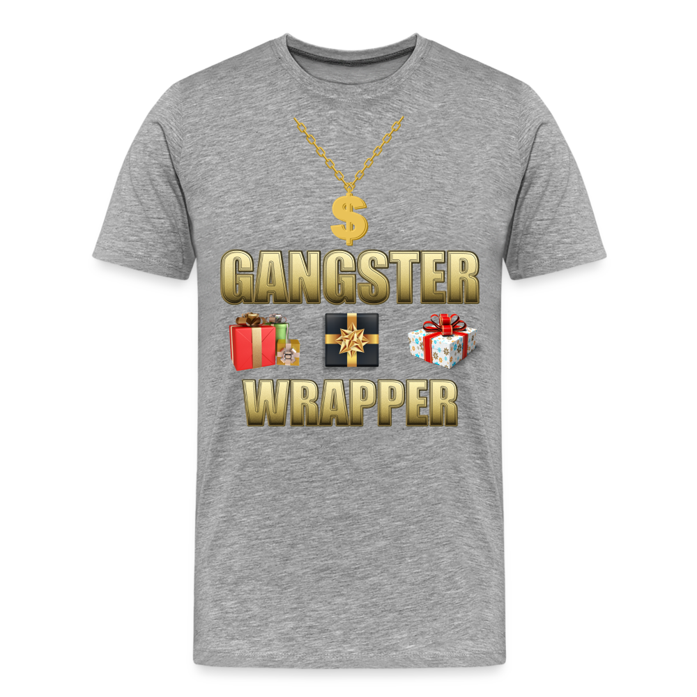 Funny Christmas Shirt, Gangster Wrapper Shirt, Gangsta Wrapper T-Shirt, Gangsta Wrapper Tshirt, Gangsta Wrapper Shirt, Funny Christmas Shirt, Wrapping Shirt - heather gray