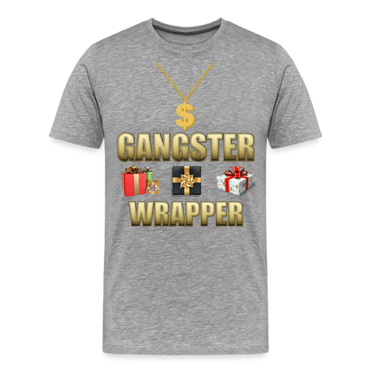 Funny Christmas Shirt, Gangster Wrapper Shirt, Gangsta Wrapper T-Shirt, Gangsta Wrapper Tshirt, Gangsta Wrapper Shirt, Funny Christmas Shirt, Wrapping Shirt - heather gray