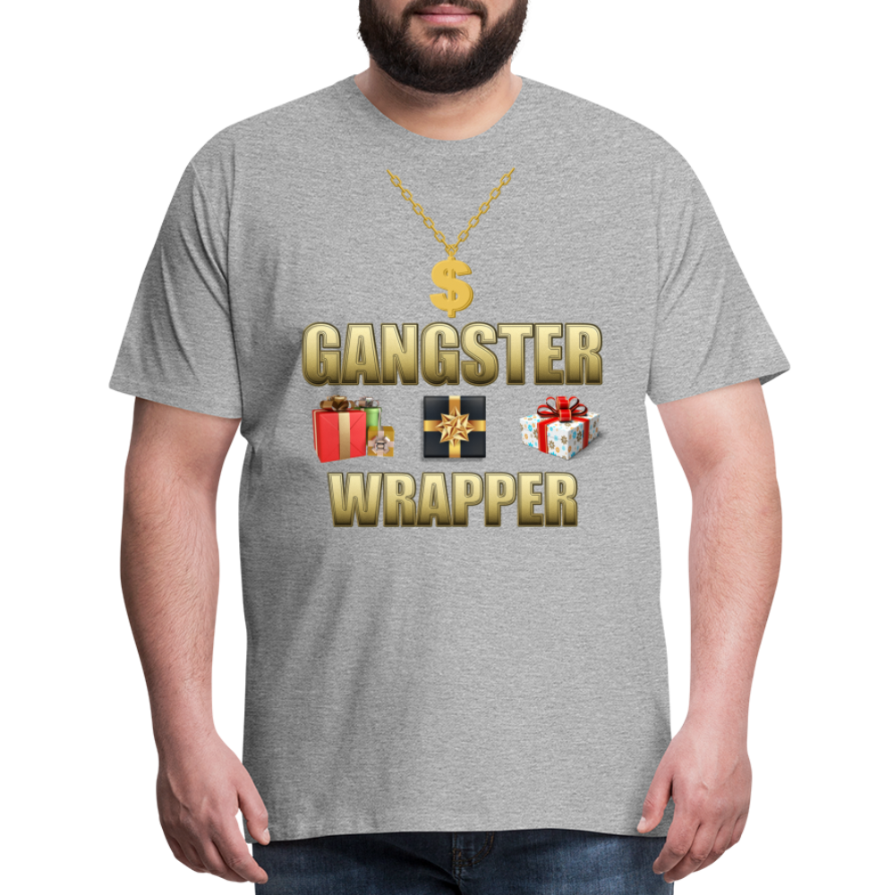 Funny Christmas Shirt, Gangster Wrapper Shirt, Gangsta Wrapper T-Shirt, Gangsta Wrapper Tshirt, Gangsta Wrapper Shirt, Funny Christmas Shirt, Wrapping Shirt - heather gray