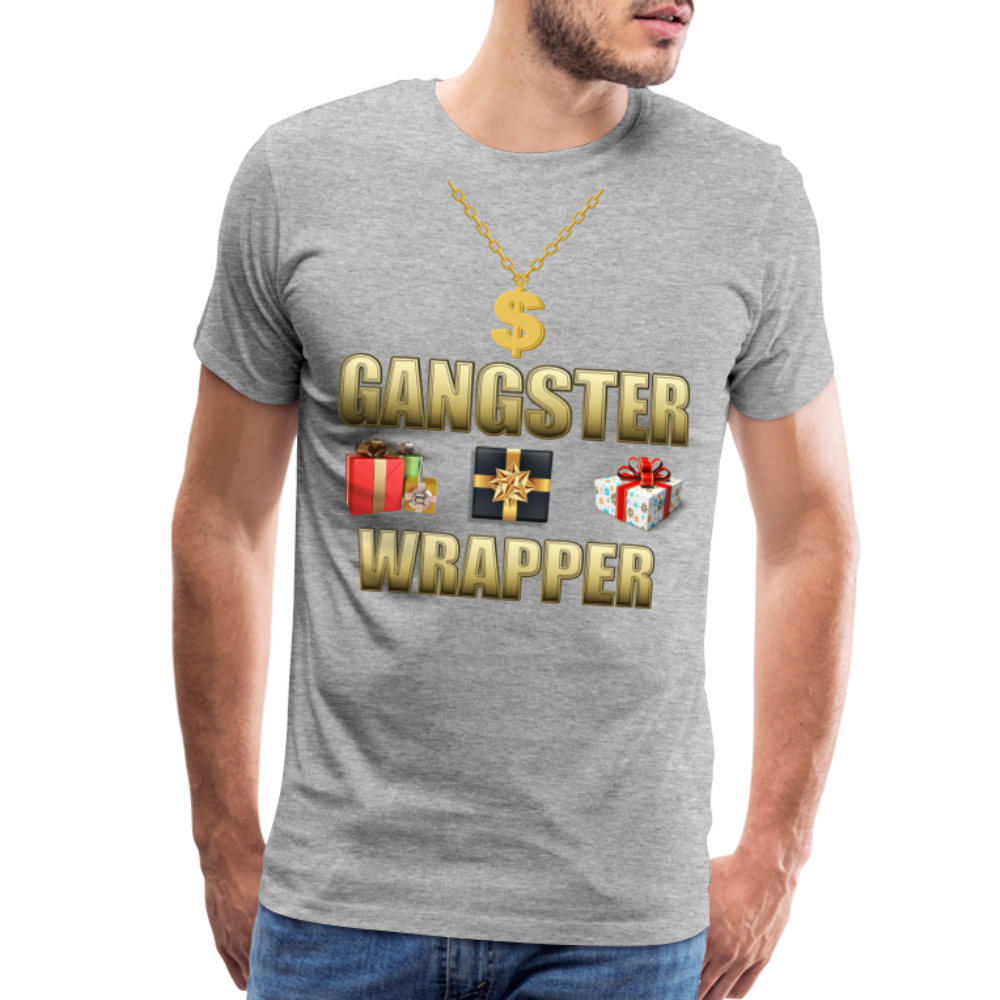 Funny Christmas Shirt, Gangster Wrapper Shirt, Gangsta Wrapper T-Shirt, Gangsta Wrapper Tshirt, Gangsta Wrapper Shirt, Funny Christmas Shirt, Wrapping Shirt - heather gray