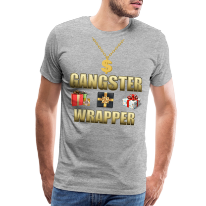 Funny Christmas Shirt, Gangster Wrapper Shirt, Gangsta Wrapper T-Shirt, Gangsta Wrapper Tshirt, Gangsta Wrapper Shirt, Funny Christmas Shirt, Wrapping Shirt - heather gray