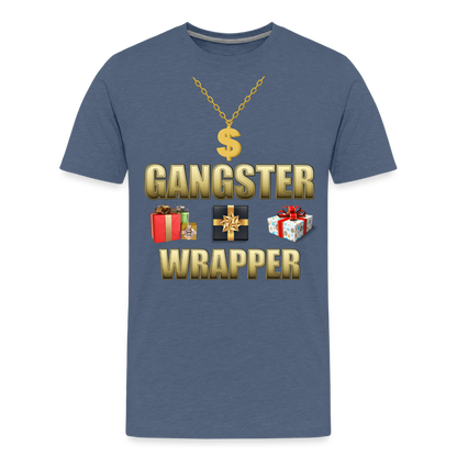 Funny Christmas Shirt, Gangster Wrapper Shirt, Gangsta Wrapper T-Shirt, Gangsta Wrapper Tshirt, Gangsta Wrapper Shirt, Funny Christmas Shirt, Wrapping Shirt - heather blue