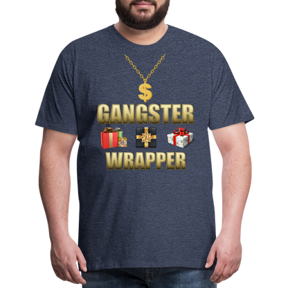 Funny Christmas Shirt, Gangster Wrapper Shirt, Gangsta Wrapper T-Shirt, Gangsta Wrapper Tshirt, Gangsta Wrapper Shirt, Funny Christmas Shirt, Wrapping Shirt - heather blue
