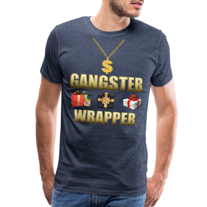 Funny Christmas Shirt, Gangster Wrapper Shirt, Gangsta Wrapper T-Shirt, Gangsta Wrapper Tshirt, Gangsta Wrapper Shirt, Funny Christmas Shirt, Wrapping Shirt - heather blue