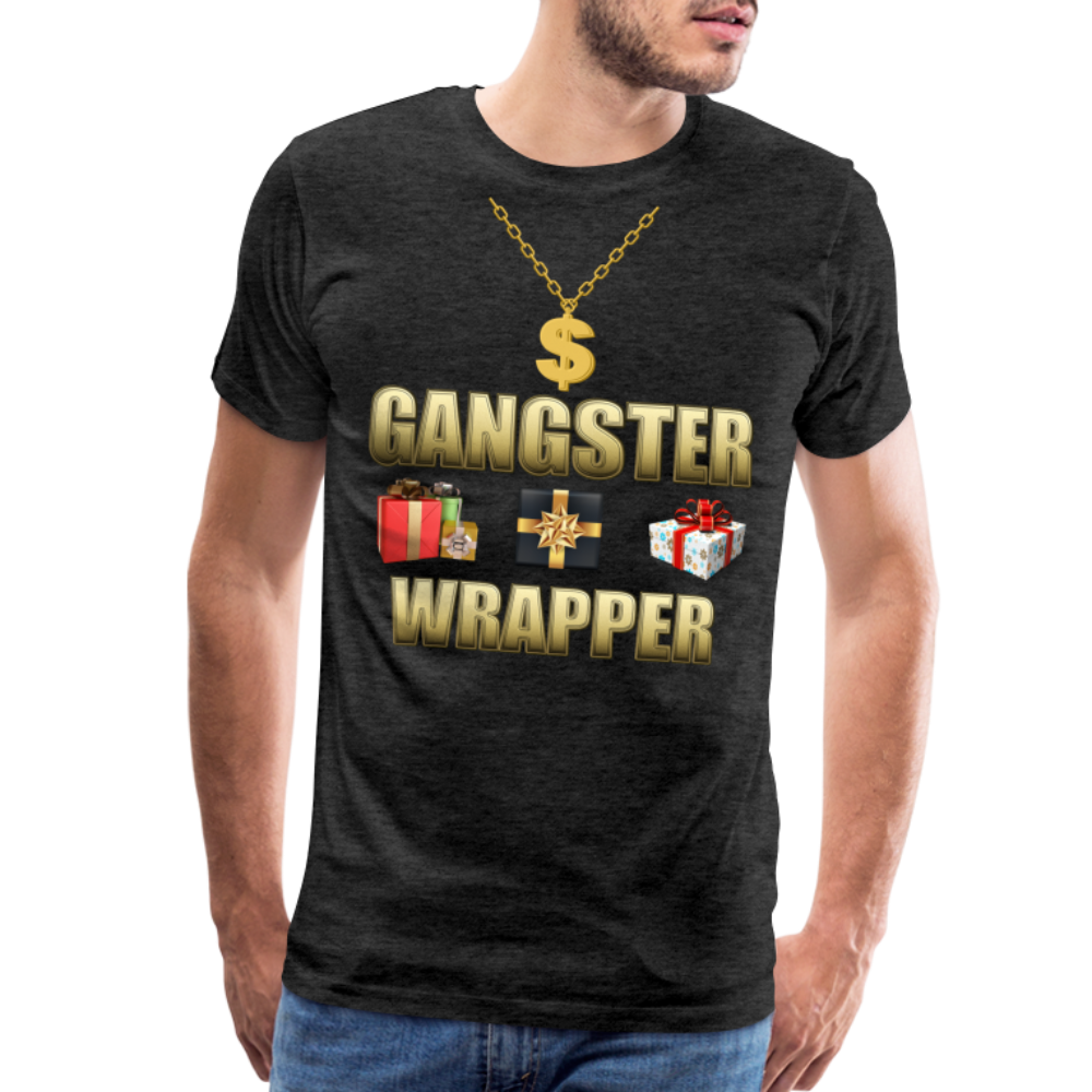 Funny Christmas Shirt, Gangster Wrapper Shirt, Gangsta Wrapper T-Shirt, Gangsta Wrapper Tshirt, Gangsta Wrapper Shirt, Funny Christmas Shirt, Wrapping Shirt - charcoal grey