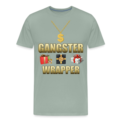 Funny Christmas Shirt, Gangster Wrapper Shirt, Gangsta Wrapper T-Shirt, Gangsta Wrapper Tshirt, Gangsta Wrapper Shirt, Funny Christmas Shirt, Wrapping Shirt - steel green