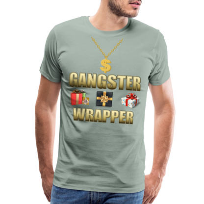 Funny Christmas Shirt, Gangster Wrapper Shirt, Gangsta Wrapper T-Shirt, Gangsta Wrapper Tshirt, Gangsta Wrapper Shirt, Funny Christmas Shirt, Wrapping Shirt - steel green