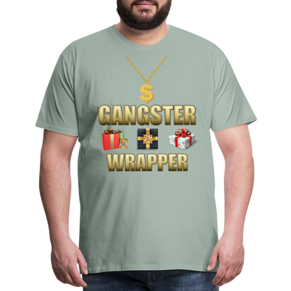 Funny Christmas Shirt, Gangster Wrapper Shirt, Gangsta Wrapper T-Shirt, Gangsta Wrapper Tshirt, Gangsta Wrapper Shirt, Funny Christmas Shirt, Wrapping Shirt - steel green