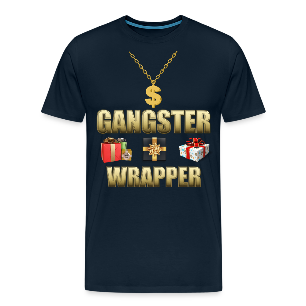 Funny Christmas Shirt, Gangster Wrapper Shirt, Gangsta Wrapper T-Shirt, Gangsta Wrapper Tshirt, Gangsta Wrapper Shirt, Funny Christmas Shirt, Wrapping Shirt - deep navy