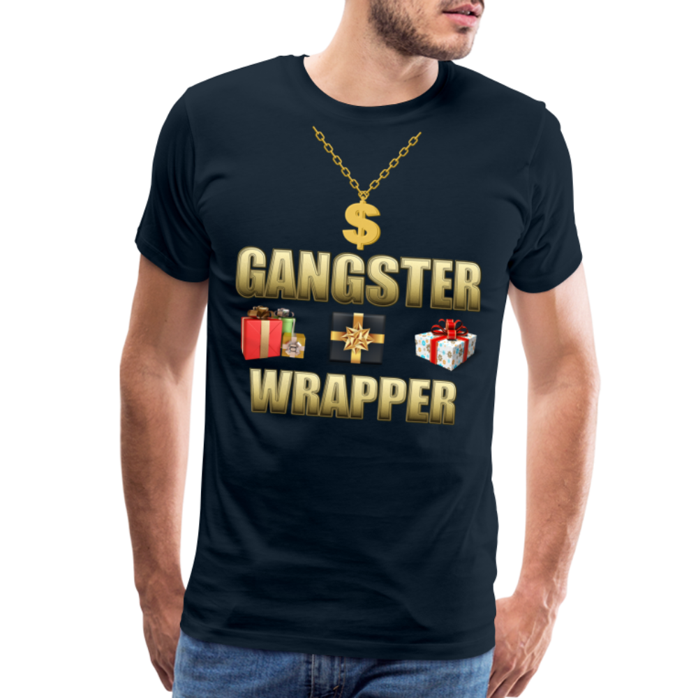 Funny Christmas Shirt, Gangster Wrapper Shirt, Gangsta Wrapper T-Shirt, Gangsta Wrapper Tshirt, Gangsta Wrapper Shirt, Funny Christmas Shirt, Wrapping Shirt - deep navy