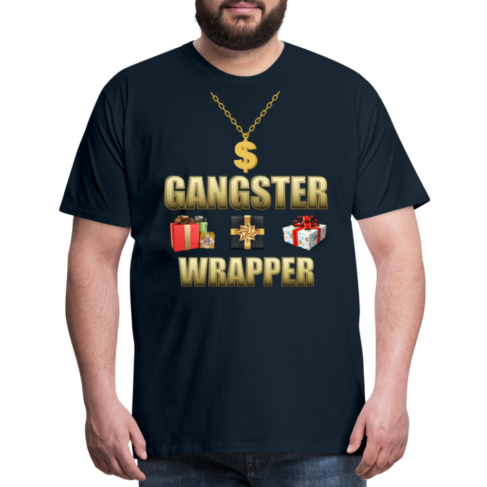 Funny Christmas Shirt, Gangster Wrapper Shirt, Gangsta Wrapper T-Shirt, Gangsta Wrapper Tshirt, Gangsta Wrapper Shirt, Funny Christmas Shirt, Wrapping Shirt - deep navy