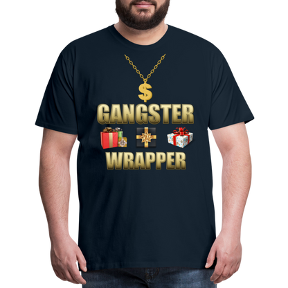 Funny Christmas Shirt, Gangster Wrapper Shirt, Gangsta Wrapper T-Shirt, Gangsta Wrapper Tshirt, Gangsta Wrapper Shirt, Funny Christmas Shirt, Wrapping Shirt - deep navy