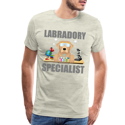 Labrador Specialist Shirt, Lab Shirt, Labradory Shirt, Funny Shirt, Funny Lab Shirt, Science Lab Shirt, Science Laboratory, Dog Lover Shirt, Dog Shirt, Great Gift Idea - heather oatmeal