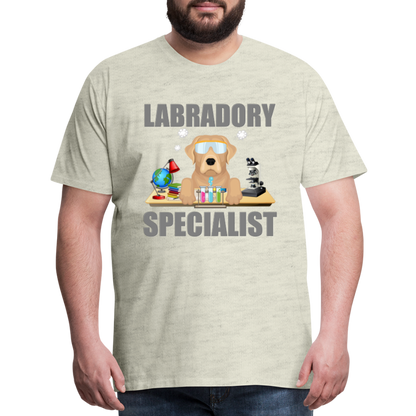 Labrador Specialist Shirt, Lab Shirt, Labradory Shirt, Funny Shirt, Funny Lab Shirt, Science Lab Shirt, Science Laboratory, Dog Lover Shirt, Dog Shirt, Great Gift Idea - heather oatmeal