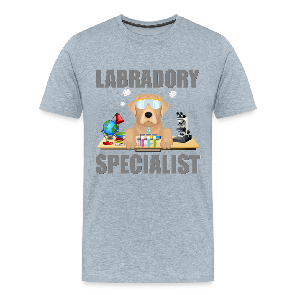Labrador Specialist Shirt, Lab Shirt, Labradory Shirt, Funny Shirt, Funny Lab Shirt, Science Lab Shirt, Science Laboratory, Dog Lover Shirt, Dog Shirt, Great Gift Idea - heather ice blue