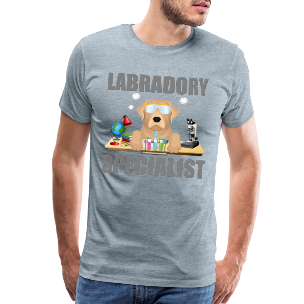 Labrador Specialist Shirt, Lab Shirt, Labradory Shirt, Funny Shirt, Funny Lab Shirt, Science Lab Shirt, Science Laboratory, Dog Lover Shirt, Dog Shirt, Great Gift Idea - heather ice blue