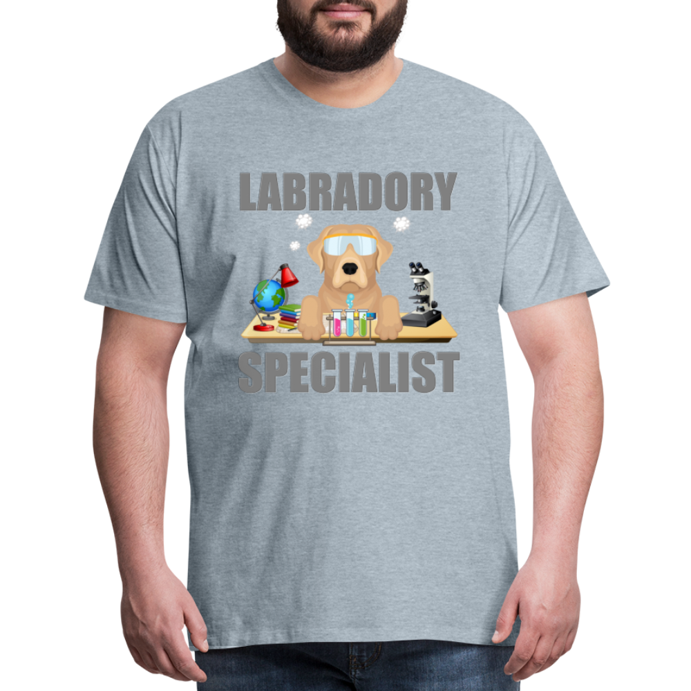 Labrador Specialist Shirt, Lab Shirt, Labradory Shirt, Funny Shirt, Funny Lab Shirt, Science Lab Shirt, Science Laboratory, Dog Lover Shirt, Dog Shirt, Great Gift Idea - heather ice blue