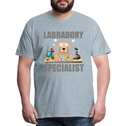 Labrador Specialist Shirt, Lab Shirt, Labradory Shirt, Funny Shirt, Funny Lab Shirt, Science Lab Shirt, Science Laboratory, Dog Lover Shirt, Dog Shirt, Great Gift Idea - heather ice blue