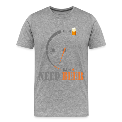 I Need Beer Shirt, Fuel Gauge Shirt, Beer Froth, Funny Beer Lovers, Beer Lovers Shirt, I Need Beer, Funny Drinking Shirt, Beer Humor Shirt - heather gray