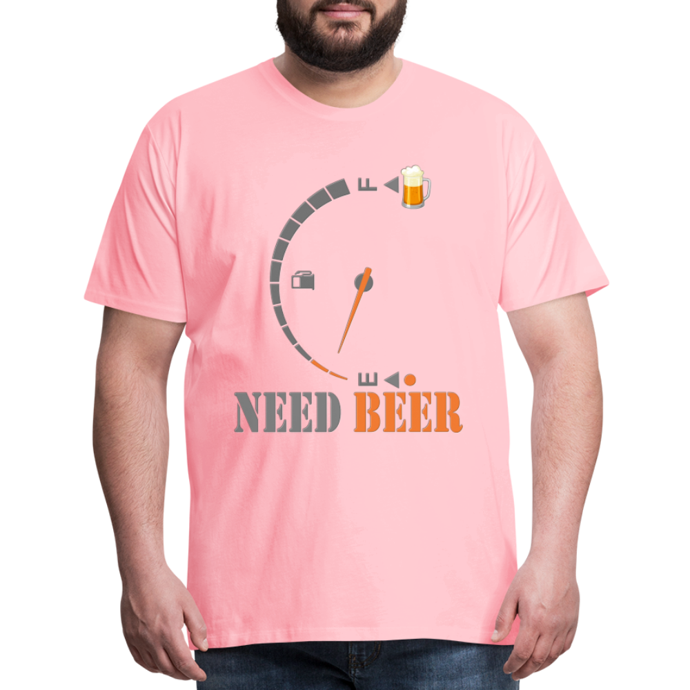 I Need Beer Shirt, Fuel Gauge Shirt, Beer Froth, Funny Beer Lovers, Beer Lovers Shirt, I Need Beer, Funny Drinking Shirt, Beer Humor Shirt - pink