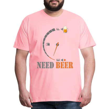 I Need Beer Shirt, Fuel Gauge Shirt, Beer Froth, Funny Beer Lovers, Beer Lovers Shirt, I Need Beer, Funny Drinking Shirt, Beer Humor Shirt - pink