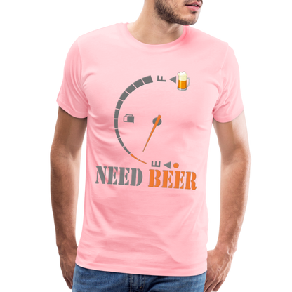 I Need Beer Shirt, Fuel Gauge Shirt, Beer Froth, Funny Beer Lovers, Beer Lovers Shirt, I Need Beer, Funny Drinking Shirt, Beer Humor Shirt - pink