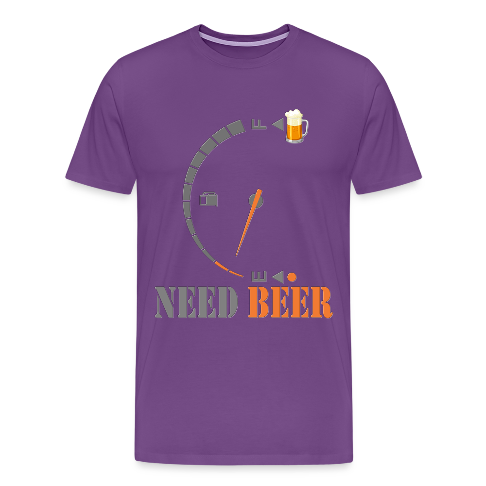 I Need Beer Shirt, Fuel Gauge Shirt, Beer Froth, Funny Beer Lovers, Beer Lovers Shirt, I Need Beer, Funny Drinking Shirt, Beer Humor Shirt - purple