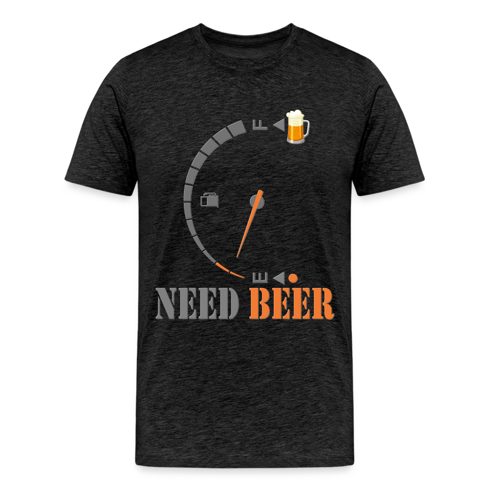 I Need Beer Shirt, Fuel Gauge Shirt, Beer Froth, Funny Beer Lovers, Beer Lovers Shirt, I Need Beer, Funny Drinking Shirt, Beer Humor Shirt - charcoal grey
