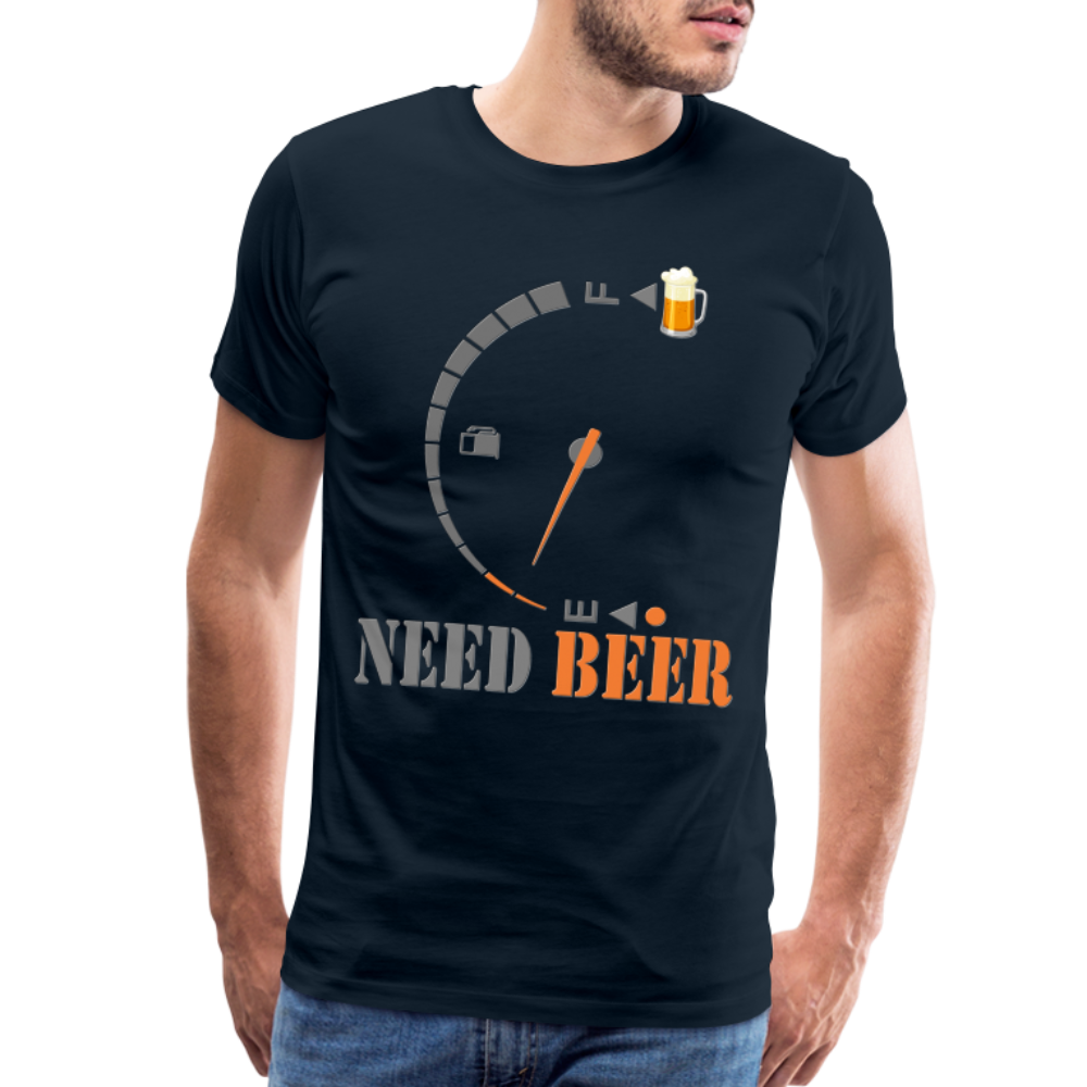 I Need Beer Shirt, Fuel Gauge Shirt, Beer Froth, Funny Beer Lovers, Beer Lovers Shirt, I Need Beer, Funny Drinking Shirt, Beer Humor Shirt - deep navy