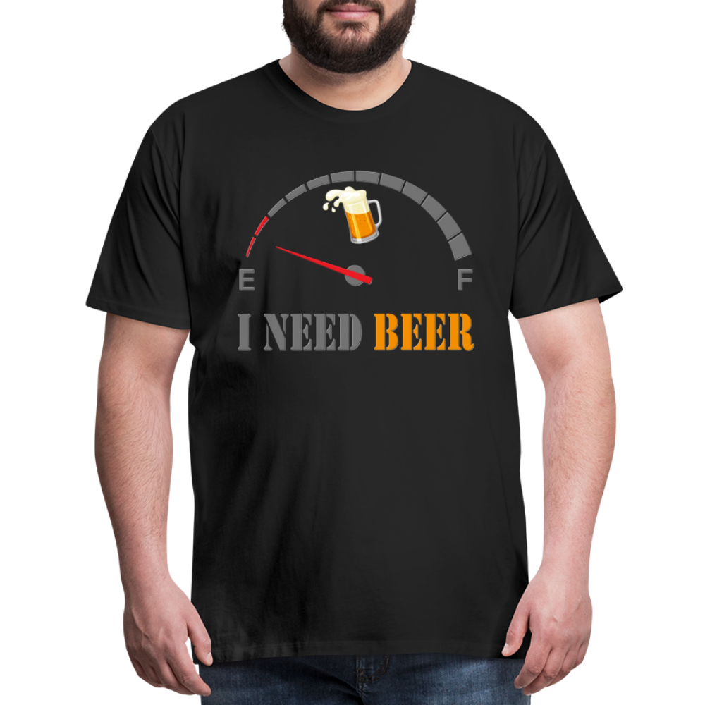Beer Lovers Shirt, I Need Beer Shirt, Fuel Gauge Shirt, Beer Froth, Funny Beer Lovers, I Need Beer, Funny Drinking Shirt, Beer Humor Shirt - black