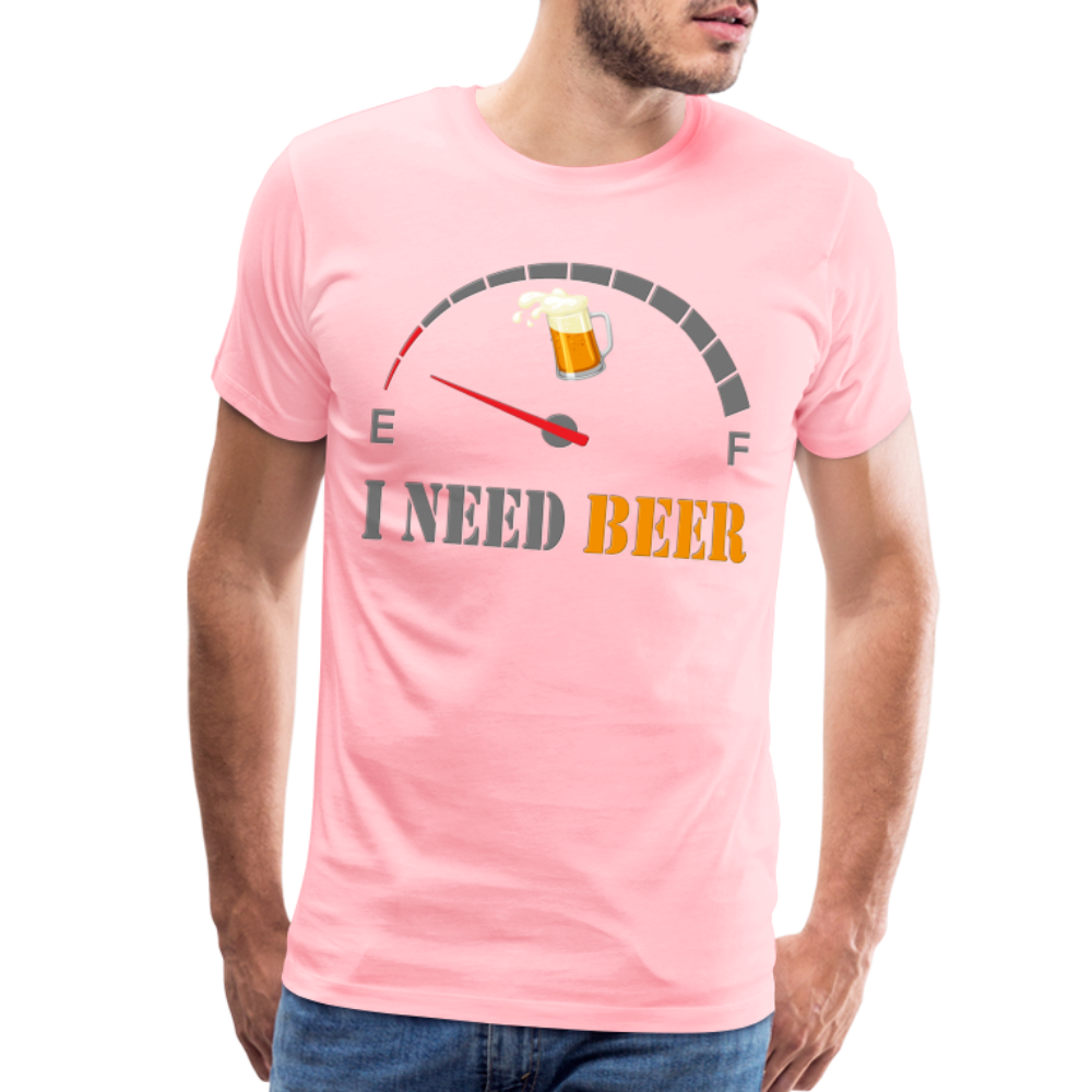 Beer Lovers Shirt, I Need Beer Shirt, Fuel Gauge Shirt, Beer Froth, Funny Beer Lovers, I Need Beer, Funny Drinking Shirt, Beer Humor Shirt - pink