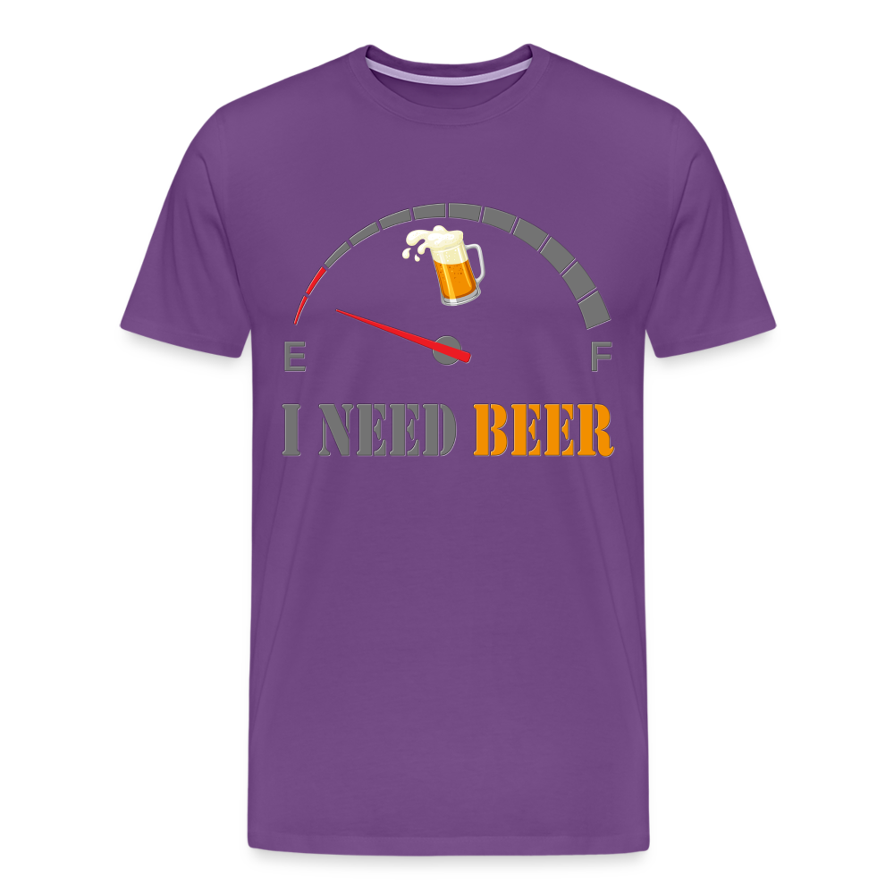 Beer Lovers Shirt, I Need Beer Shirt, Fuel Gauge Shirt, Beer Froth, Funny Beer Lovers, I Need Beer, Funny Drinking Shirt, Beer Humor Shirt - purple