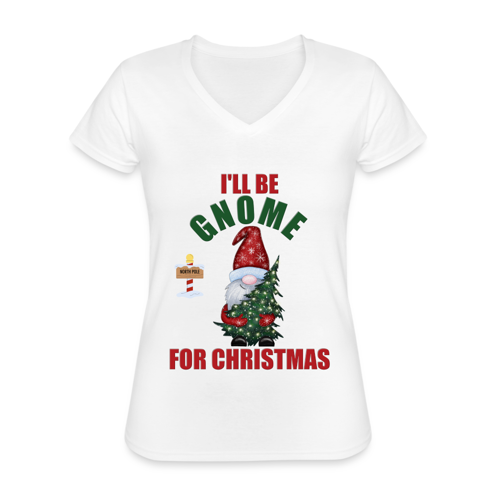I'll Be Gnome For Christmas, Funny Christmas Gnome, Gnomes Christmas, Gnomes Christmas shirt, Women Christmas Shirt, Women Christmas shirt, Christmas Gift For Her, Christmas Pajamas - white