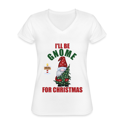 I'll Be Gnome For Christmas, Funny Christmas Gnome, Gnomes Christmas, Gnomes Christmas shirt, Women Christmas Shirt, Women Christmas shirt, Christmas Gift For Her, Christmas Pajamas - white