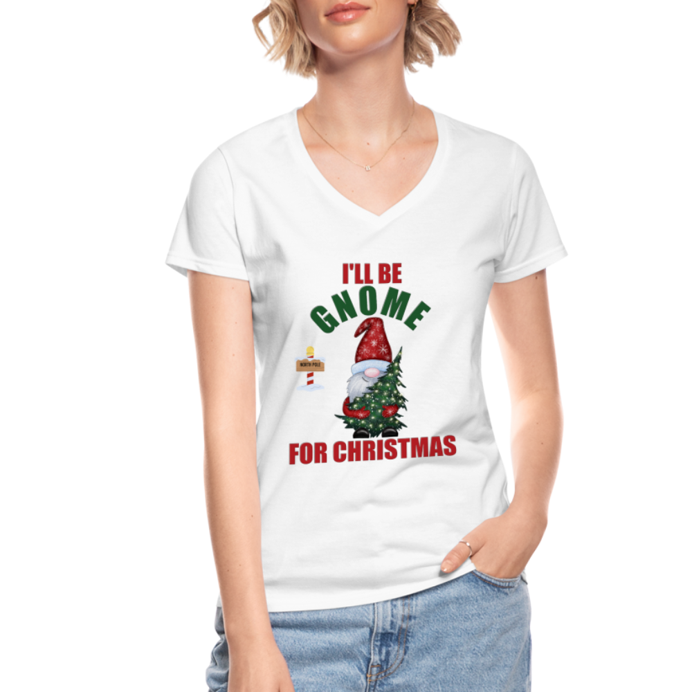 I'll Be Gnome For Christmas, Funny Christmas Gnome, Gnomes Christmas, Gnomes Christmas shirt, Women Christmas Shirt, Women Christmas shirt, Christmas Gift For Her, Christmas Pajamas - white