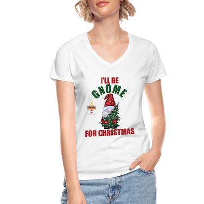 I'll Be Gnome For Christmas, Funny Christmas Gnome, Gnomes Christmas, Gnomes Christmas shirt, Women Christmas Shirt, Women Christmas shirt, Christmas Gift For Her, Christmas Pajamas - white