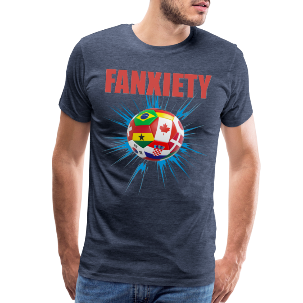 Fanxiety Shirt, World Cup 2022, Soccer Shirt, World Cup, Football Shirt, 2022 World Cup Shirt, Game Day Shirt, World Cup Trophy - heather blue