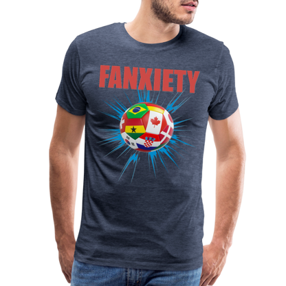Fanxiety Shirt, World Cup 2022, Soccer Shirt, World Cup, Football Shirt, 2022 World Cup Shirt, Game Day Shirt, World Cup Trophy - heather blue